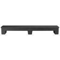Regency 60 inch x 12 inch x 8 inch Black Plastic Narrow Dunnage Rack with Solid Top
