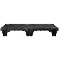 Lavex 40 inch x 24 inch x 5 inch Black Plastic Nesting Pallet Base - 750 lb. Capacity