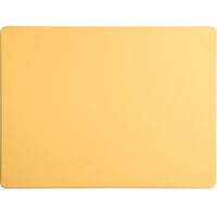 Tomlinson Chef's Edge 24" x 18" x 1/2" Yellow Polyethylene Cutting Board
