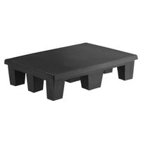 Regency 24 inch x 18 inch x 6 inch Black Plastic Heavy-Duty Side Stack Dunnage Shelf - 1000 lb. Capacity