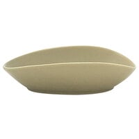 Front of the House DBO148GRP22 Tides 6 oz. Semi-Matte Sea Grass Oval Porcelain Ramekin - 6/Case