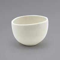 Front of the House DBO149BEP23 Tides 8 oz. Semi-matte Scallop Round Porcelain Bowl - 12/Case