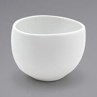 Front of the House DBO156WHP23 Tides 16 oz. Semi-matte White Round Porcelain Bowl - 12/Case