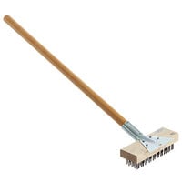 Carlisle 36372500 Sparta Oven and Grill Brush with 30 inch Wooden Handle and Scraper
