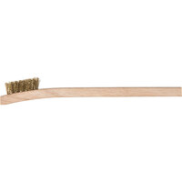 Carlisle 3613B00 Flo Pac 7 1/4 inch Brass Utility Brush with Wooden Handle