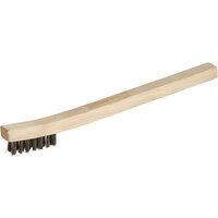 Carlisle 3613S00 Natural Style 7 1/4 inch Stainless Steel Utility Brush with Wooden Handle