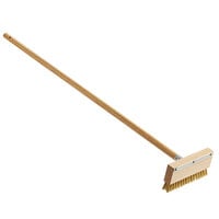 Carlisle 4152000 Sparta Oven and Grill Brush with 42 inch Wooden Handle and Scraper