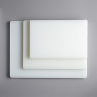 1 1/8" Thick 3-Board White Polyethylene Cutting Board System