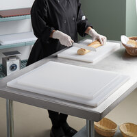 3/4 inch Thick 3-Board White Polyethylene Cutting Board System