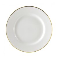 10 Strawberry Street GL0024 12 1/4 inch Gold Line Porcelain Charger Plate - 12/Case