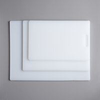 1/2" Thick 3-Board White Polyethylene Cutting Board System