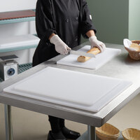 1/2 inch Thick 3-Board White Polyethylene Cutting Board System