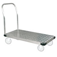 Wesco Industrial Products 273608 31" x 61" 1200 lb. Capacity Thrifty Plate Aluminum Platform Truck