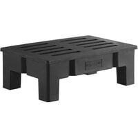 Regency 36 inch x 22 inch x 12 inch Black Plastic Heavy-Duty Dunnage Rack with Slotted Top - 1200 lb. Capacity