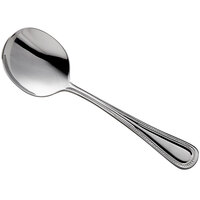 Acopa Lydia 6 inch 18/8 Stainless Steel Extra Heavy Weight Bouillon Spoon - 12/Case