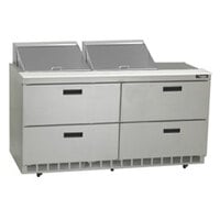 Delfield D4464NP-12 64 inch 4 Drawer Refrigerated Sandwich Prep Table
