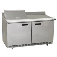 Delfield ST4464NP-12M 64 inch 2 Door Mega Top Refrigerated Sandwich Prep Table with 4 inch Backsplash