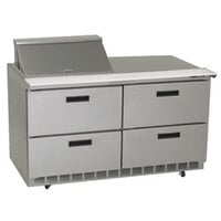 Delfield D4460NP-12M 60 inch 4 Drawer Mega Top ADA Height Refrigerated Sandwich Prep Table