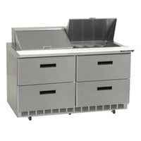 Delfield D4448NP-12 48 inch 4 Drawer ADA Height Refrigerated Sandwich Prep Table