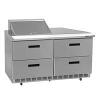 Delfield D4448NP-8 48 inch 4 Drawer ADA Height Refrigerated Sandwich Prep Table