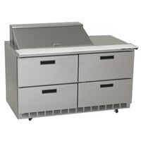 Delfield D4464NP-18M 64 inch 4 Drawer Mega Top ADA Height Refrigerated Sandwich Prep Table