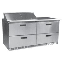 Delfield D4460NP-12 60 inch 4 Drawer Refrigerated Sandwich Prep Table
