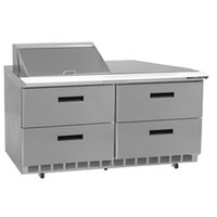 Delfield D4460NP-8 60 inch 4 Drawer Refrigerated Sandwich Prep Table
