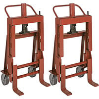 Wesco Industrial Products 260087 Rais-N-Rol 23 inch x 19 3/4 inch x 43 5/8 inch Machinery Mover with 6 inch Steel Casters - 4000 lb. Capacity