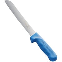 Dexter-Russell 13313C Sani-Safe 8" Blue Scalloped Bread Knife