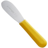 Dexter-Russell 18193Y Sani-Safe 3 1/2 inch Yellow Smooth Sandwich Spreader