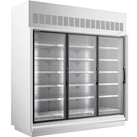 Master-Bilt BEL-3-30SC-W 92 inch White Glass Door Merchandiser Freezer