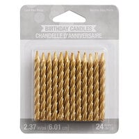 Creative Converting 339951 Gold Spiral Candle - 24/Pack