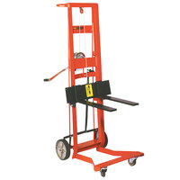 Wesco Industrial Products 260024 750 lb. 4 Wheel Steel Winch Pedalift with 3 inch x 18 inch Forks and 54 inch Lift Height