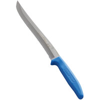 Dexter-Russell 13483C Sani-Safe 8 inch Blue Scalloped Utility Knife