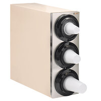Modular 1015598 Simpli-Flex 2100 Beige 3-Slot 3.5 - 44 oz. Countertop Cup Dispenser Cabinet