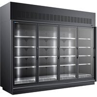 Master-Bilt BEL-4-30SC-B 123 inch Black Glass Door Merchandiser Freezer