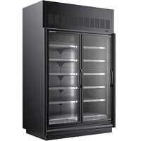 Master-Bilt BEM-2-30SC-B 62 inch Black Glass Door Refrigerated Merchandiser