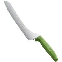 Dexter-Russell 13583G Sani-Safe 9" Green Scalloped Bread Knife