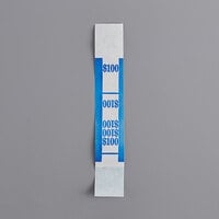 Blue Self-Adhesive Currency Strap - $100 - 1000/Case