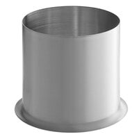 Lavex Janitorial 6 5/8 inch x 5 1/4 inch Round Stainless Steel In-Counter Trash Chute with Satin Finish