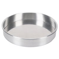 Baker's Mark 7 x 2 Round Straight Sided Glazed Aluminized Steel Cake Pan