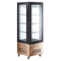 Avantco GD4C-15-HC Copper 4-Sided Glass Refrigerated Display Case