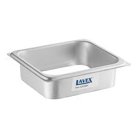Lavex 6 7/8" x 6 1/4" x 2" Rectangular Stainless Steel In-Counter Trash Chute