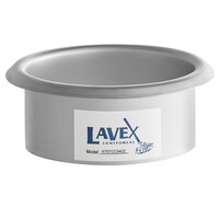 Lavex Janitorial 4 9/16 inch x 2 inch Round Stainless Steel In-Counter Trash Chute
