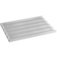 Baker's Mark 5 Loaf Glazed Aluminum Baguette / French Bread Pan - 26 inch x 3 inch x 1 inch Compartments