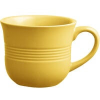 Acopa Capri 8 oz. Citrus Yellow Stoneware Cup - 12/Pack