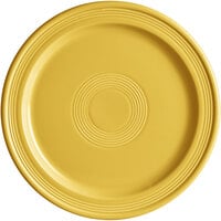 Acopa Capri 10 inch Citrus Yellow Stoneware Plate - 12/Case