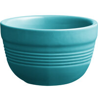 Acopa Capri 8 oz. Caribbean Turquoise Stoneware Bouillon - 12/Pack