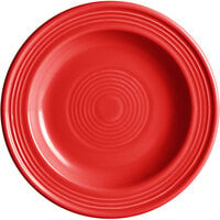 Acopa Capri 6 1/8 inch Passion Fruit Red Stoneware Plate - 24/Case