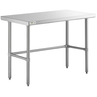Regency 24 inch x 48 inch 14-Gauge 304 Stainless Steel Commercial Open Base Work Table